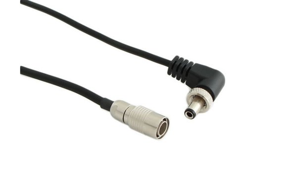 CABLE TECHNIQUES BBZAX24 DC power cable, HRS 90° / 2.5mm 90° locking coaxial plug (long), 61cm