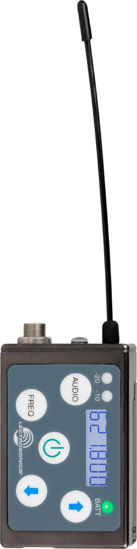 LECTROSONICS SSM/E01 Mini-émetteur ceinture, entrée Lemo 3p , antenne fixe, batterie L rechargeable