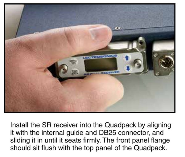 LECTROSONICS QUADPACK Coupleur portable pour 2 récepteurs série SR.