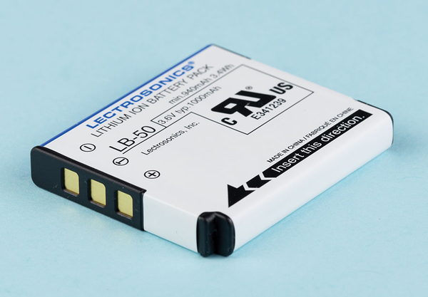 LECTROSONICS 40106-1 Batterie rechargeable pour émetteur SSM (3,7 V 1000 mAH), autonomie 6 heures.
