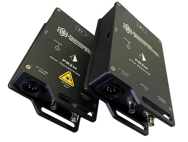 Professional Wireless ensemble PRZM (T1 & R1) – Ultra Large Bande 0.5-2500 MHz Liaison Fibre (RFOF)