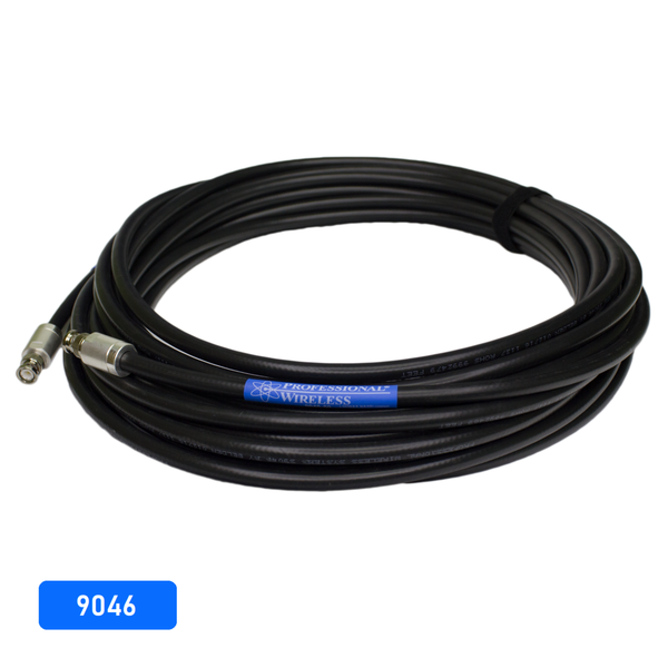 Professional Wireless S9046 Cable Faible perte, 10 ft. 3 metres Low Loss BNC – BNC